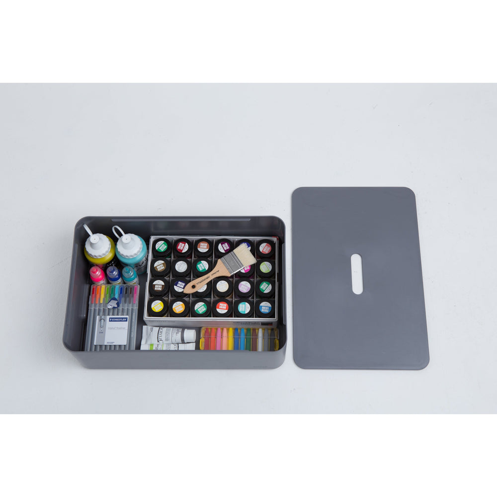 Caja organizadora Myroom Opera c/tapa L gris