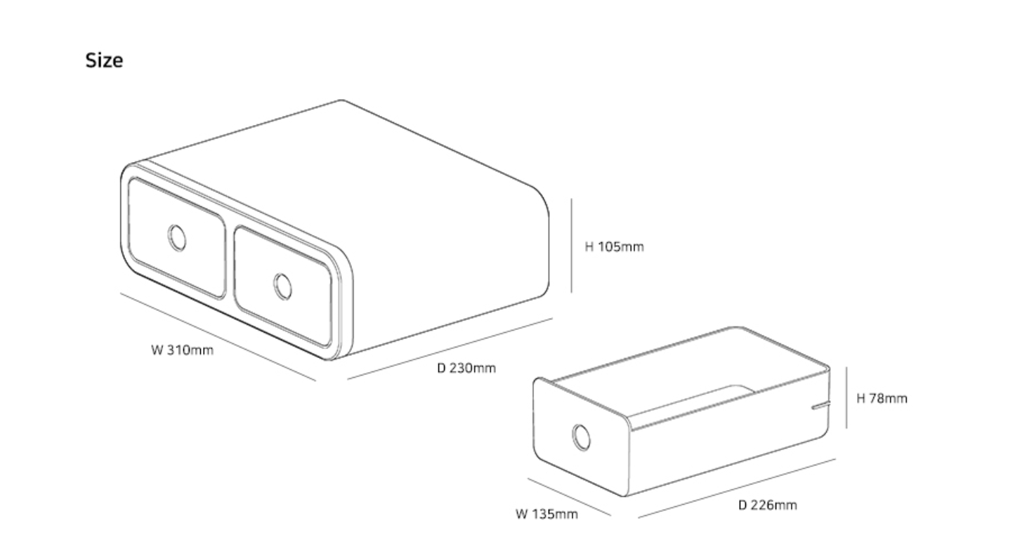 Caja organizadora Olio blanco