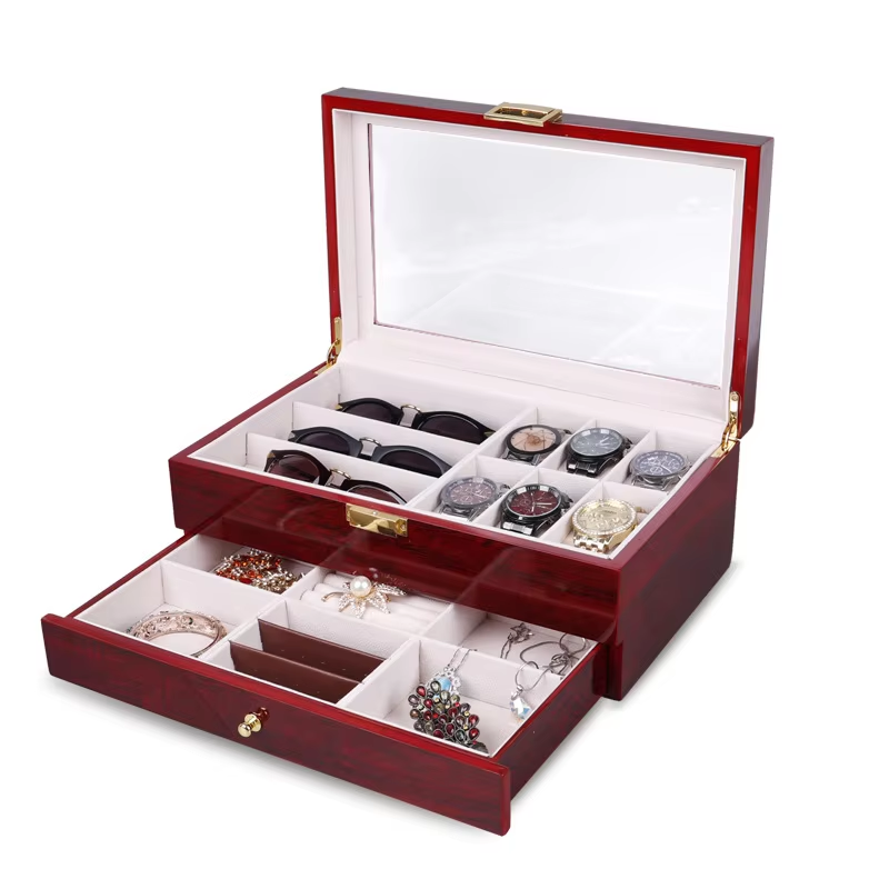 Caja organizadora relojes, lentes y joyas Premium