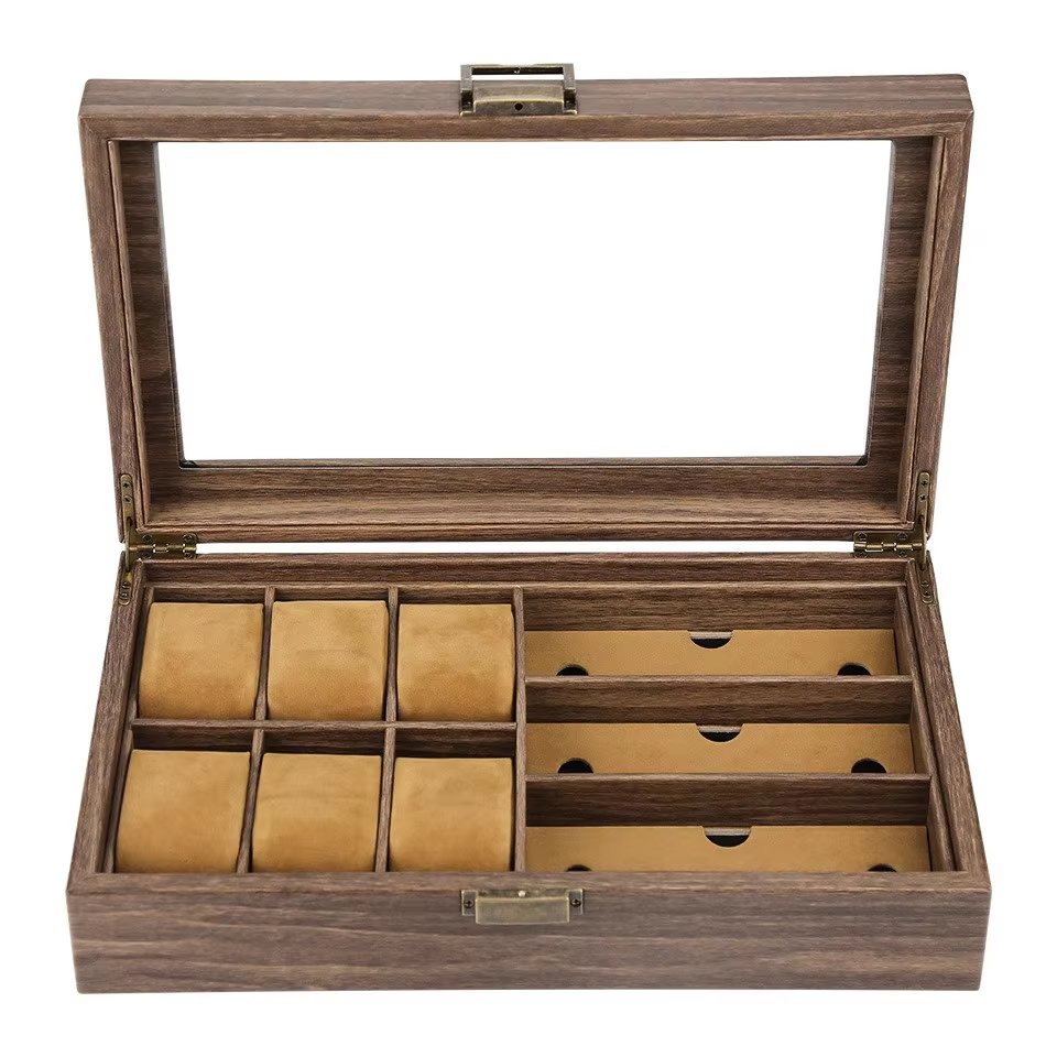 Caja organizadora relojes y lentes Leatherette