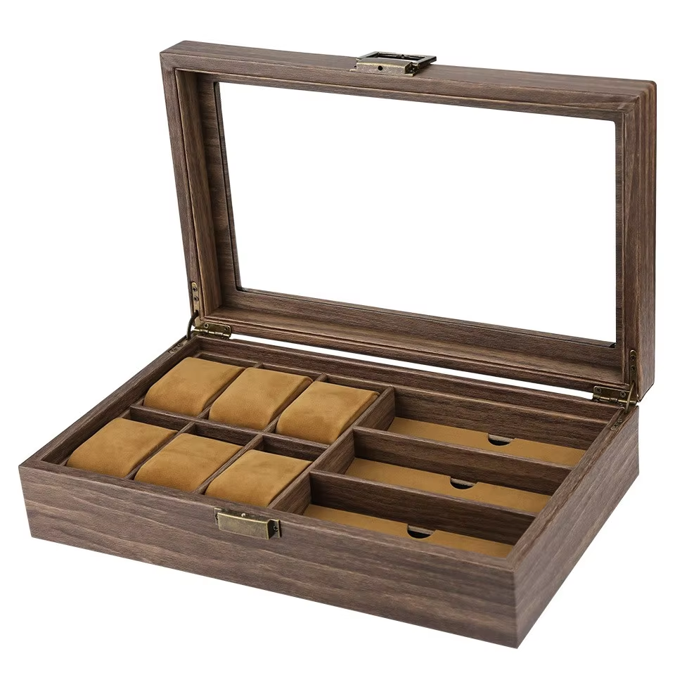 Caja organizadora relojes y lentes Leatherette