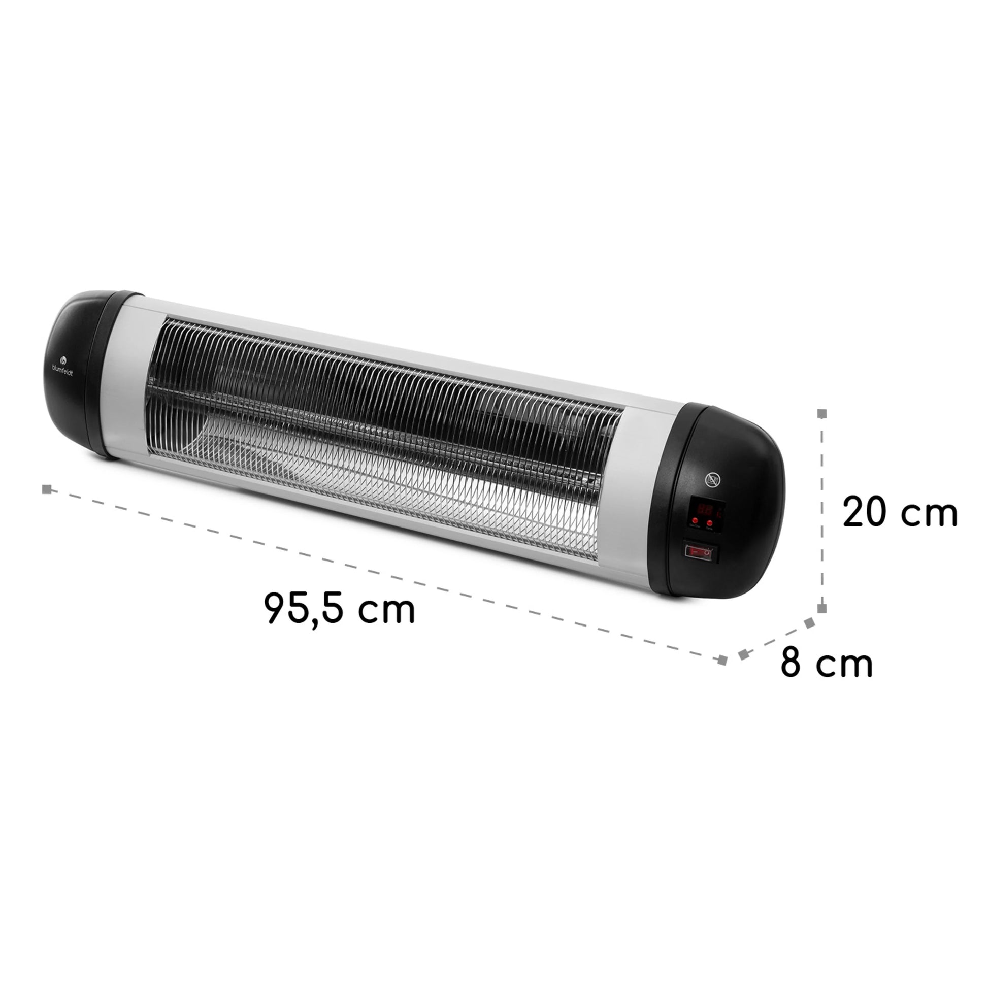 Calentador Infrarrojo de Pared 2500W con Control Remoto - 3 niveles potencia y Temporizador