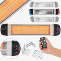 Calentador Infrarrojo de Pared 2500W con Control Remoto - 3 niveles potencia y Temporizador