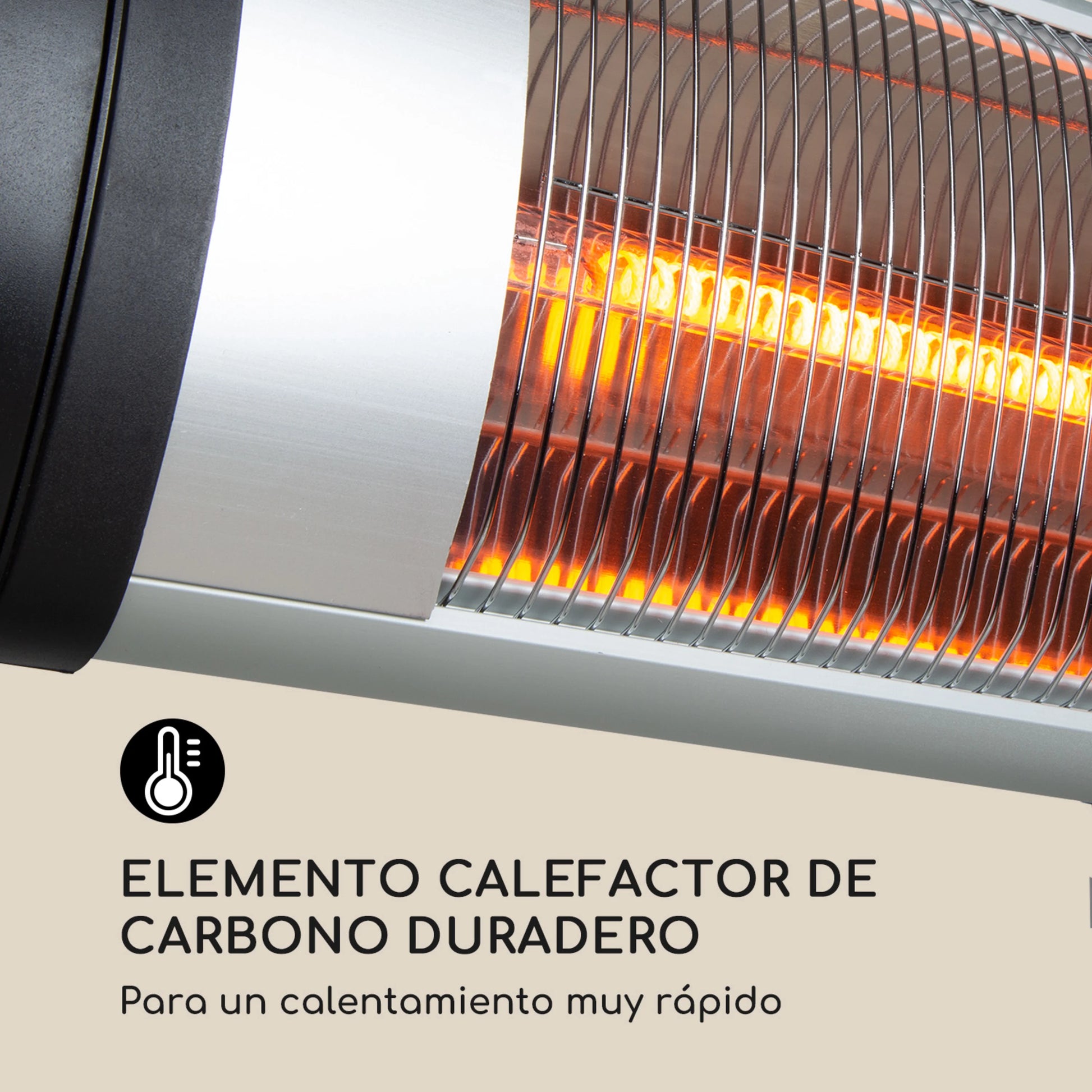 Calentador Infrarrojo de Pared 2500W con Control Remoto - 3 niveles potencia y Temporizador