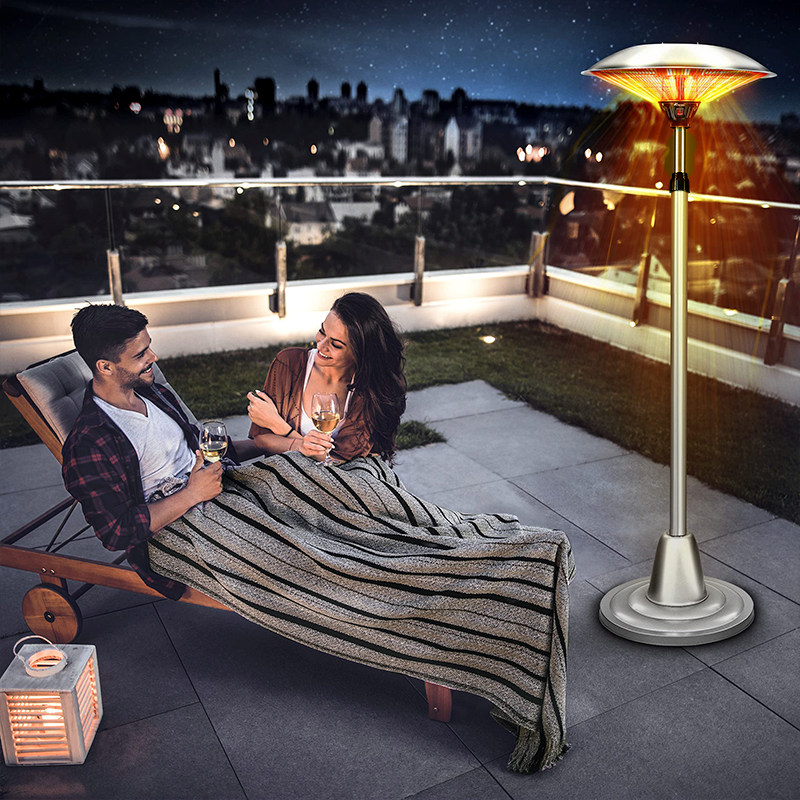 Calentador Infrarrojo de piso 2000W – Doble Potencia, Altura Ajustable, IP34