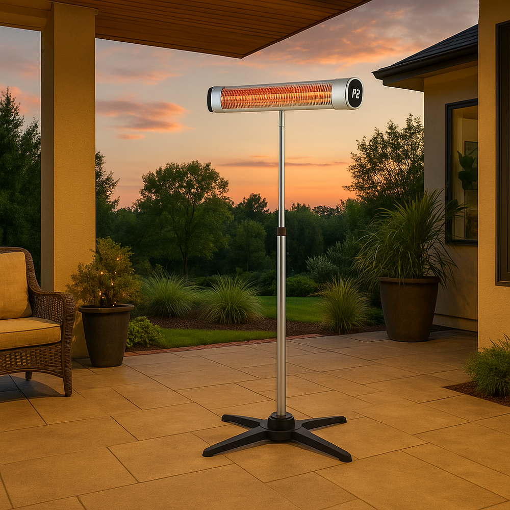 Calentador infrarrojo 2000 W de piso o pared con control remoto