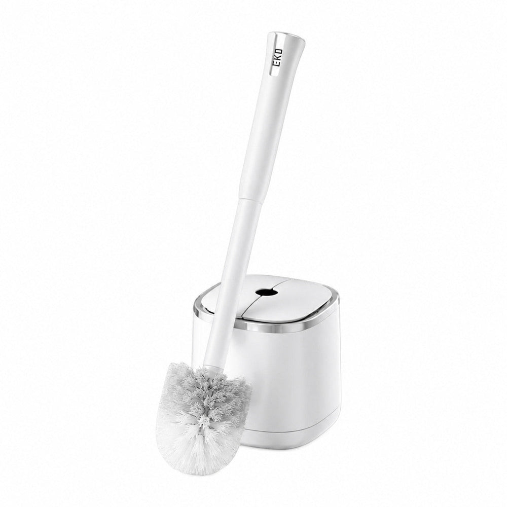 Cepillo de inodoro Duo Wing con tapa automática blanco