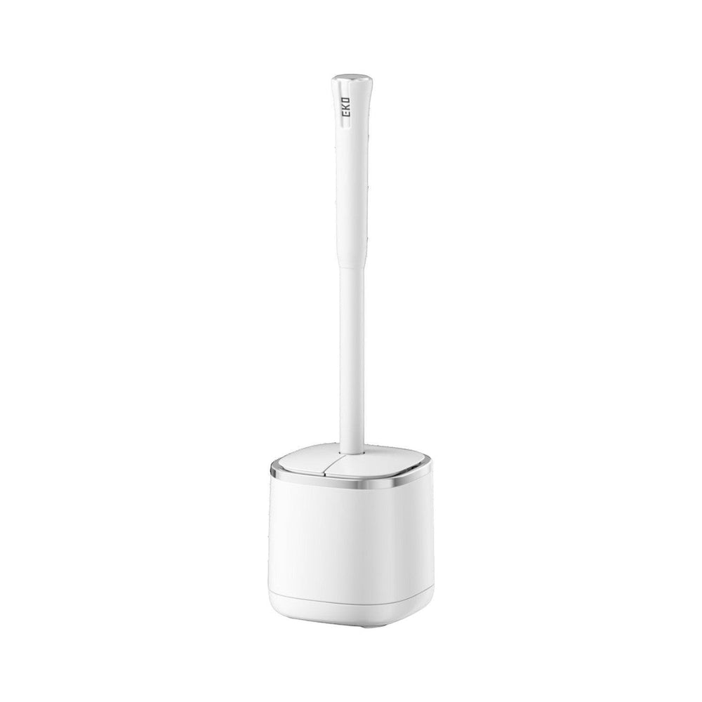 Cepillo de inodoro Duo Wing con tapa automática blanco