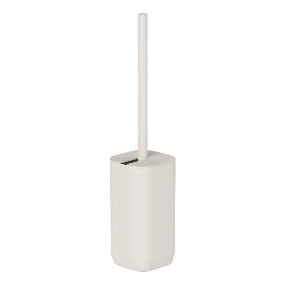 Cepillo inodoro Aura con Adhesivo Beige - Para Piso o Pared, Diseño Compacto y Sin Taladro