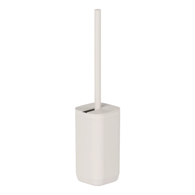 Cepillo inodoro Aura con Adhesivo Beige - Para Piso o Pared, Diseño Compacto y Sin Taladro