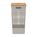 Cesto ropa Grid c/tapa bambú 49L