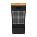 Cesto ropa Grid c/tapa bambú 49L