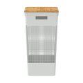 Cesto ropa Grid c/tapa bambú 49L