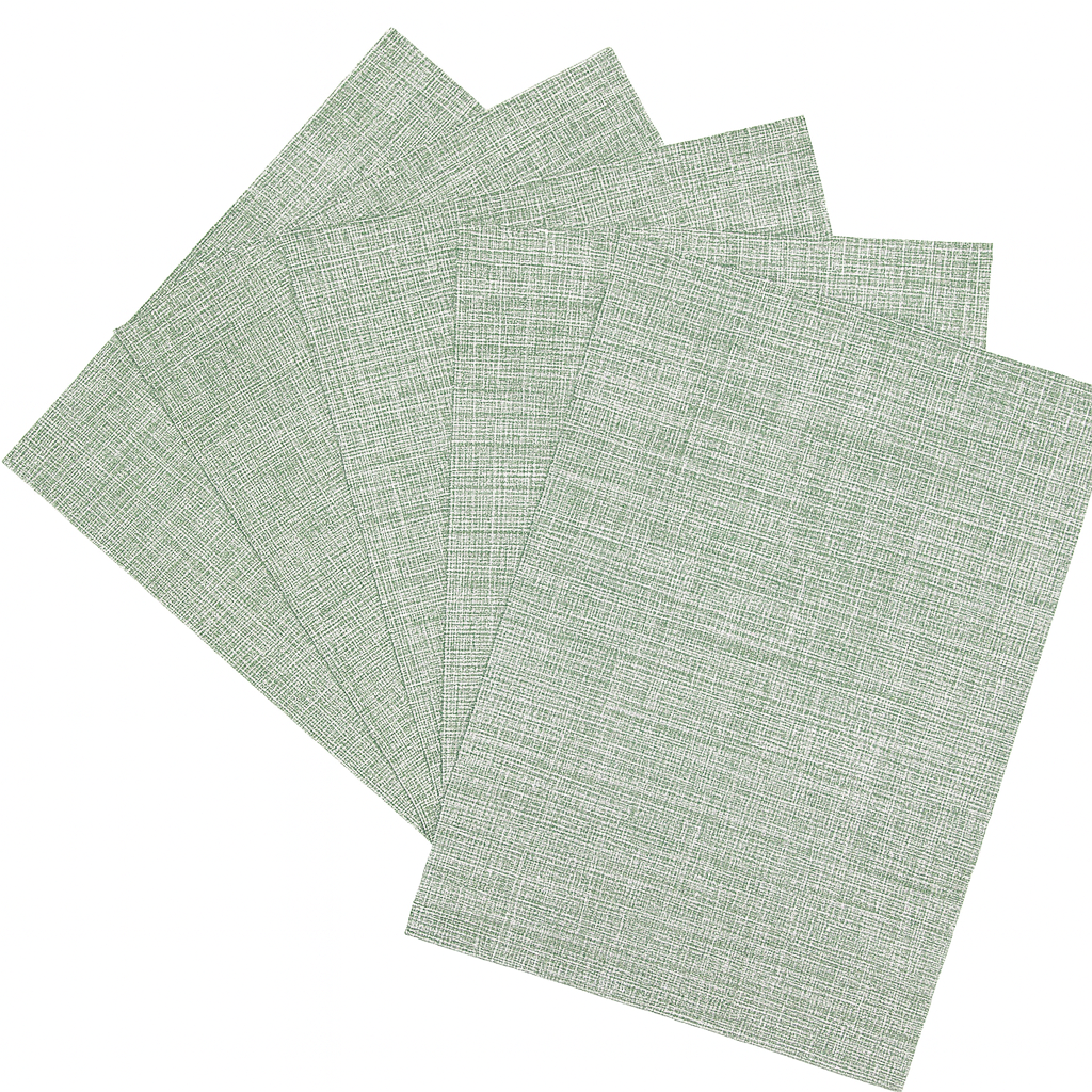 Set x 6 individuales Harrington de vynil verde claro