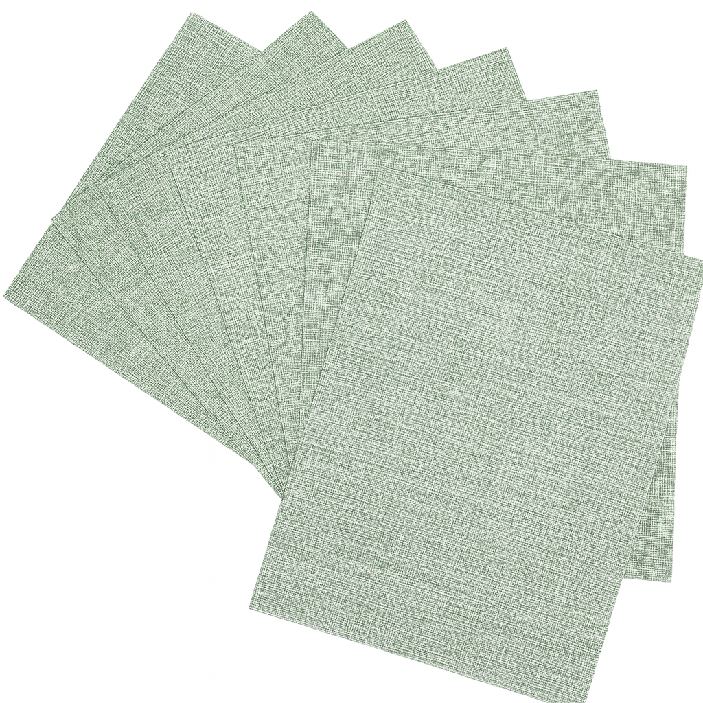 Set x 6 individuales Harrington de vynil verde claro