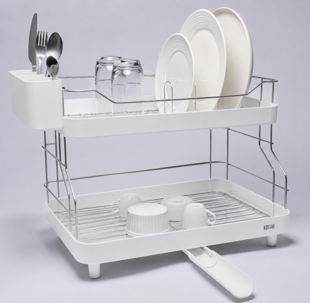 escurridor de platos blanco smart plus 2 niveles - foto 7