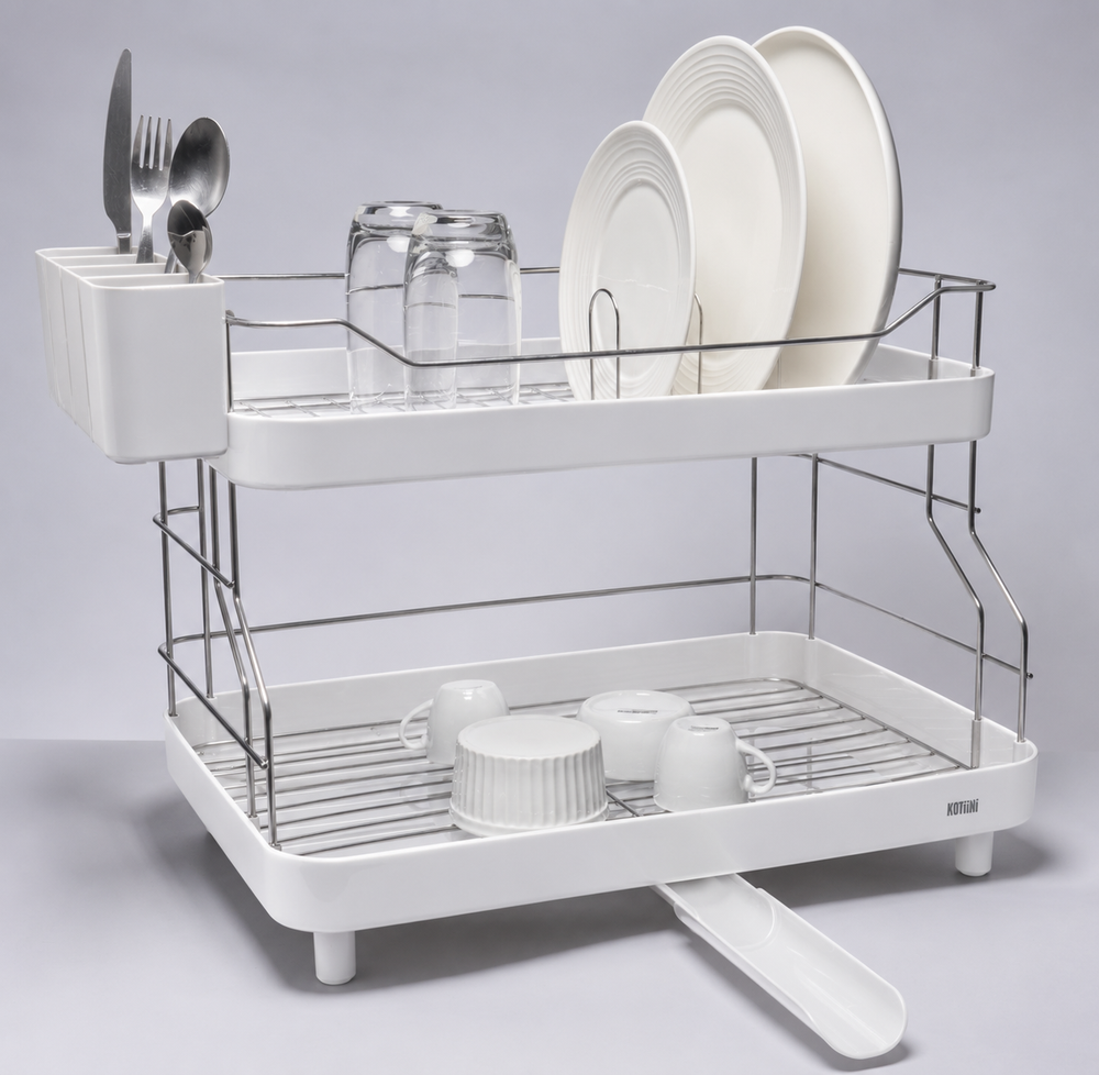 escurridor de platos blanco smart plus 2 niveles