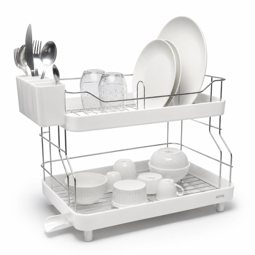 escurridor de platos blanco smart plus 2 niveles - foto 6