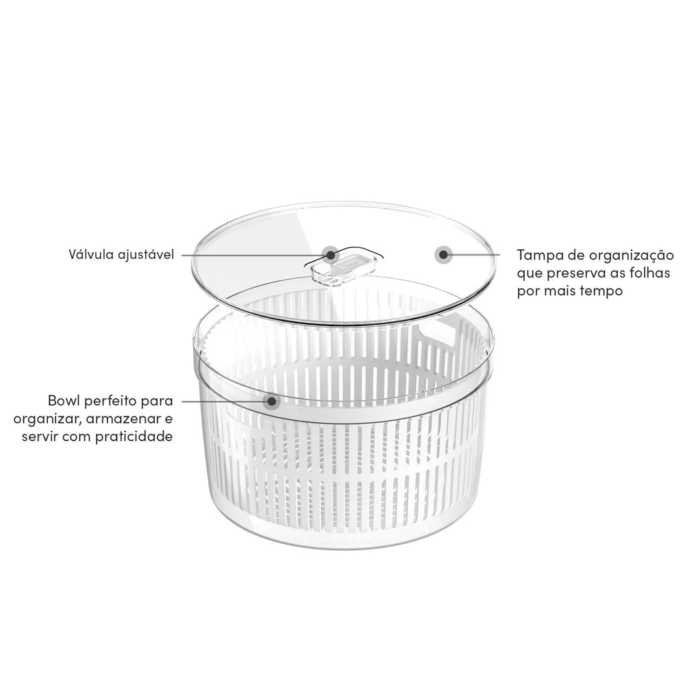 Conservador vegetales c/cesto 5.5L Clear fresh