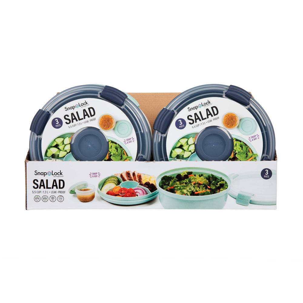Contenedor ensalada para llevar 4 tazas sage Snaplock