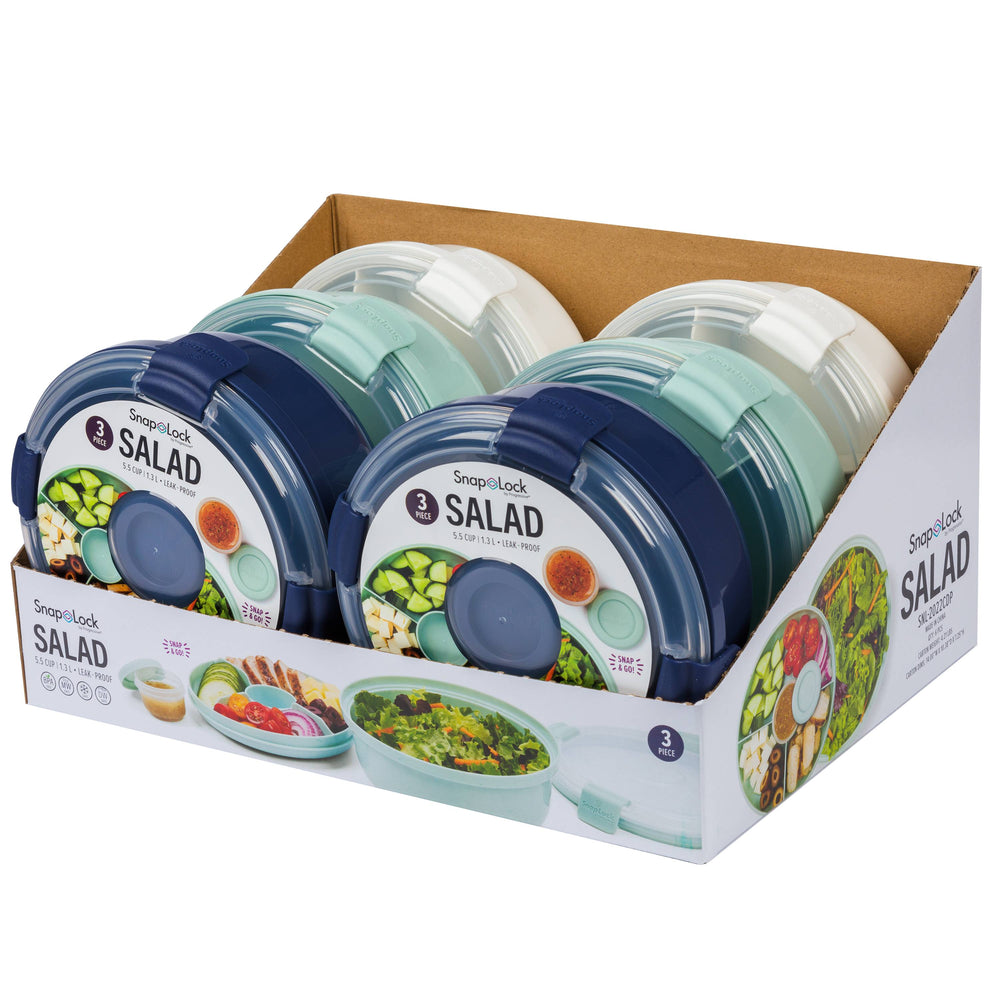 Contenedor ensalada para llevar 4 tazas sage Snaplock
