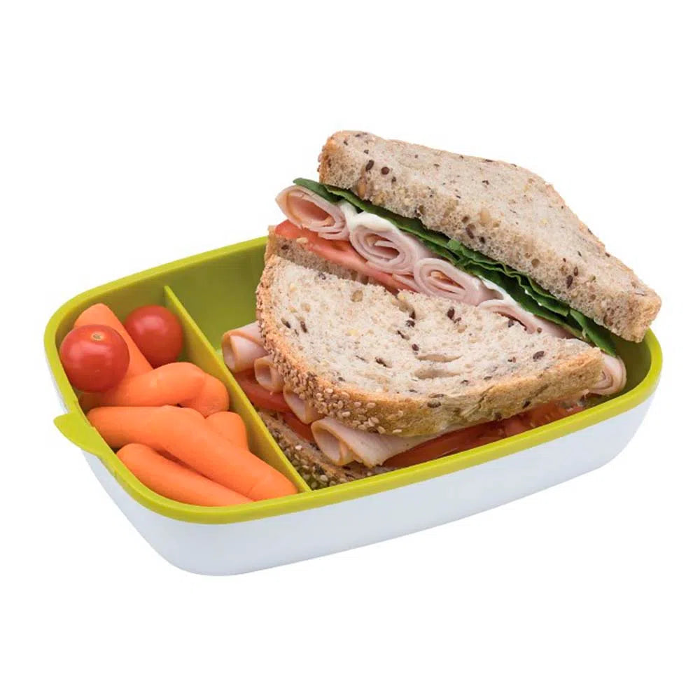 Contenedor sandwich & snack para llevar verde