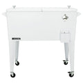 Cooler patio con ruedas blanco 76 litros