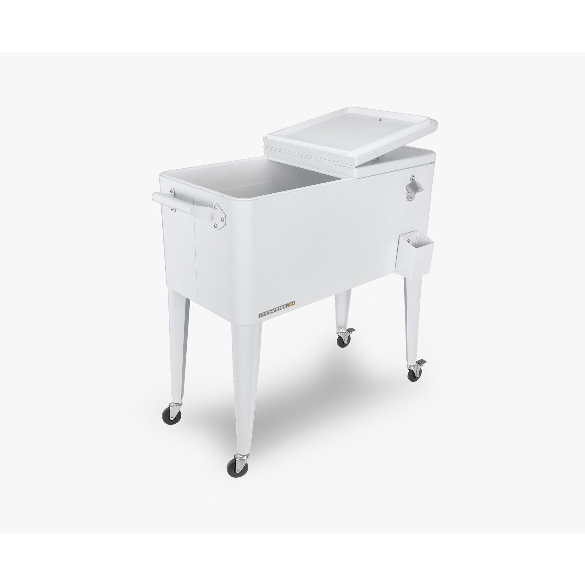 Cooler patio con ruedas blanco 76 litros