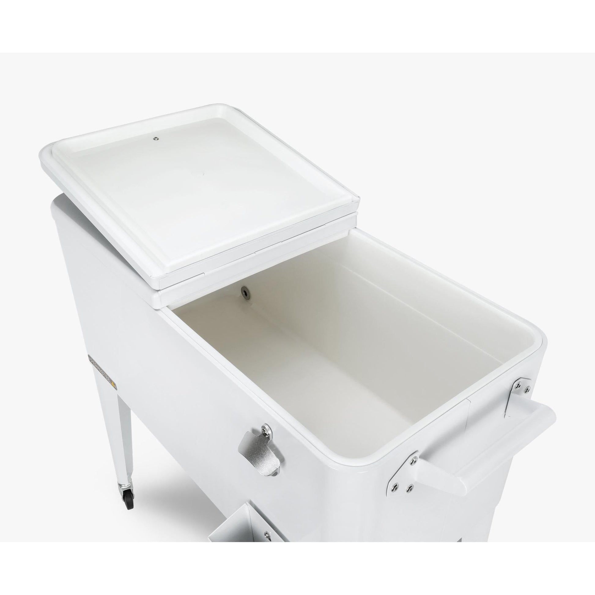 Cooler patio con ruedas blanco 76 litros