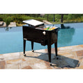 Cooler patio con ruedas negro 76 litros