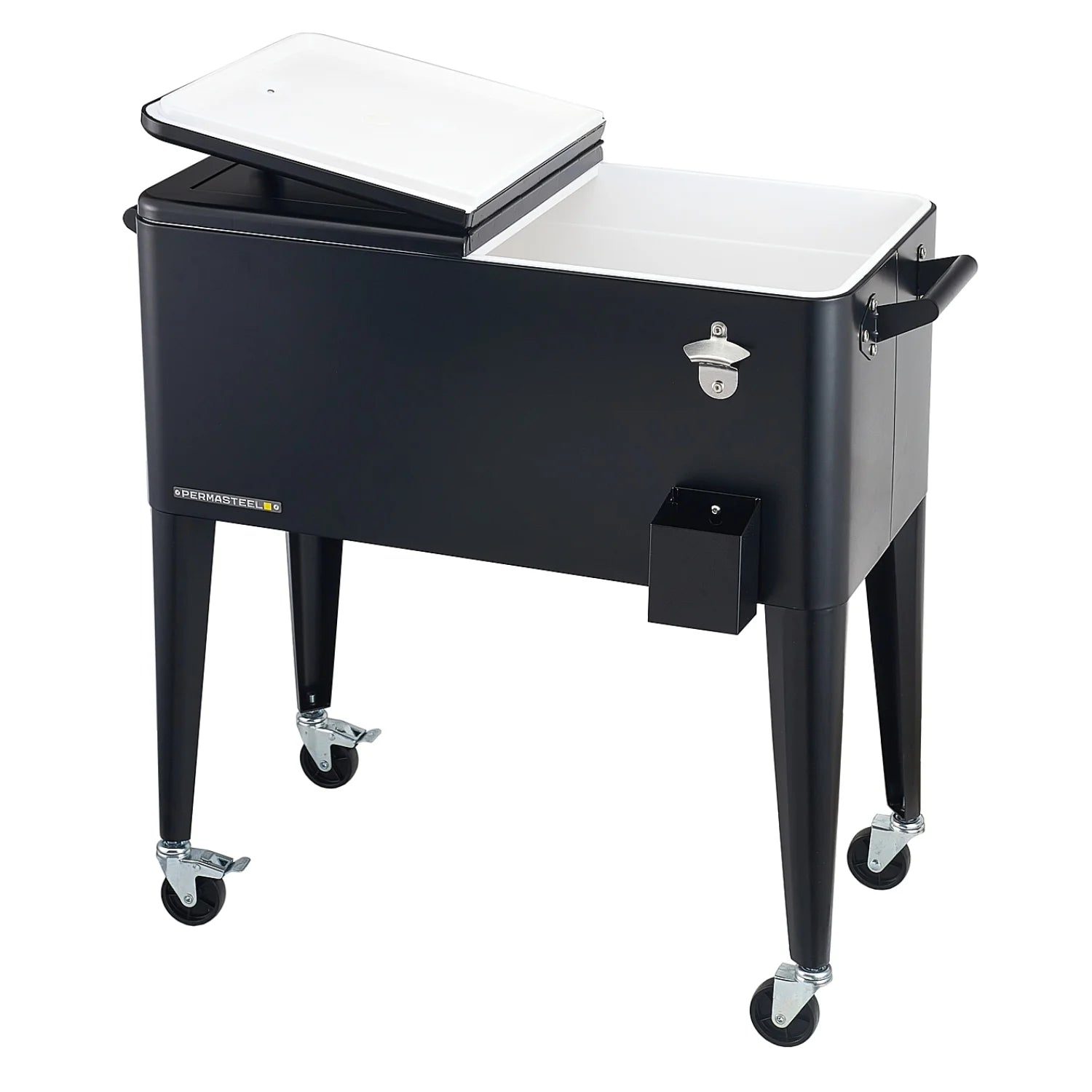 Cooler patio con ruedas negro 76 litros
