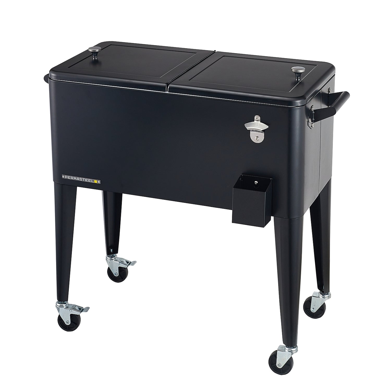 Cooler patio con ruedas negro 76 litros