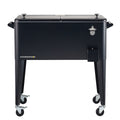 Cooler patio con ruedas negro 76 litros