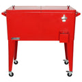 Cooler patio con ruedas rojo 76 litros