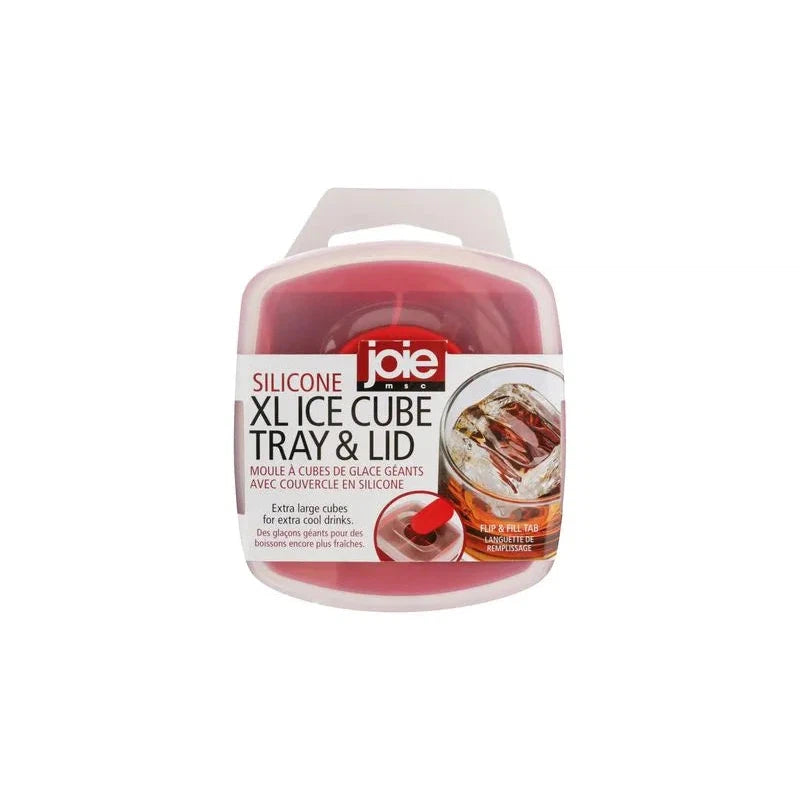 Cubeta de hielo XL silicona c/tapa rojo