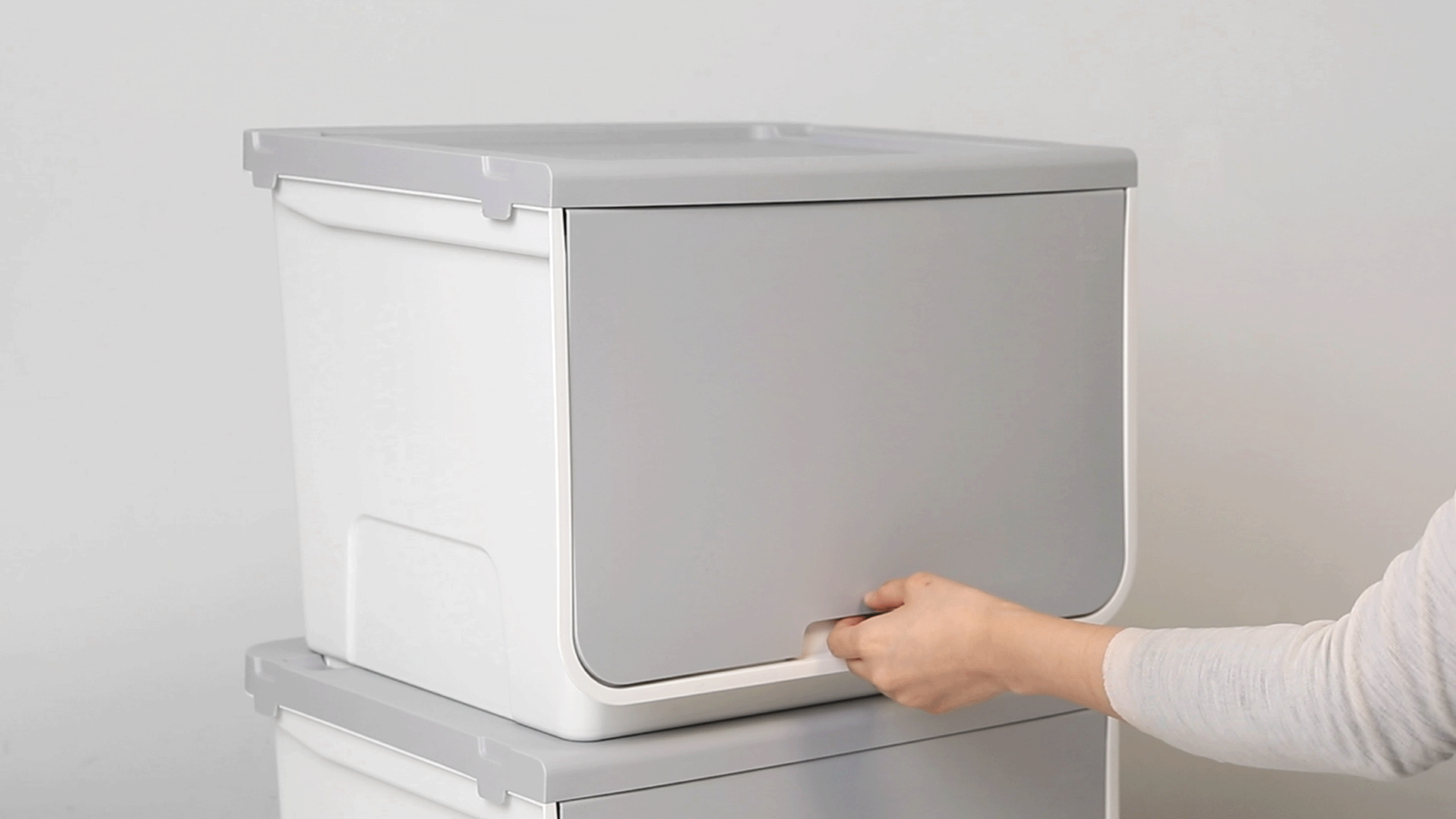 Cubo organizador Roomax 39 litros gris