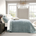 Cubrecama Velvet Premium Elenora azul hielo