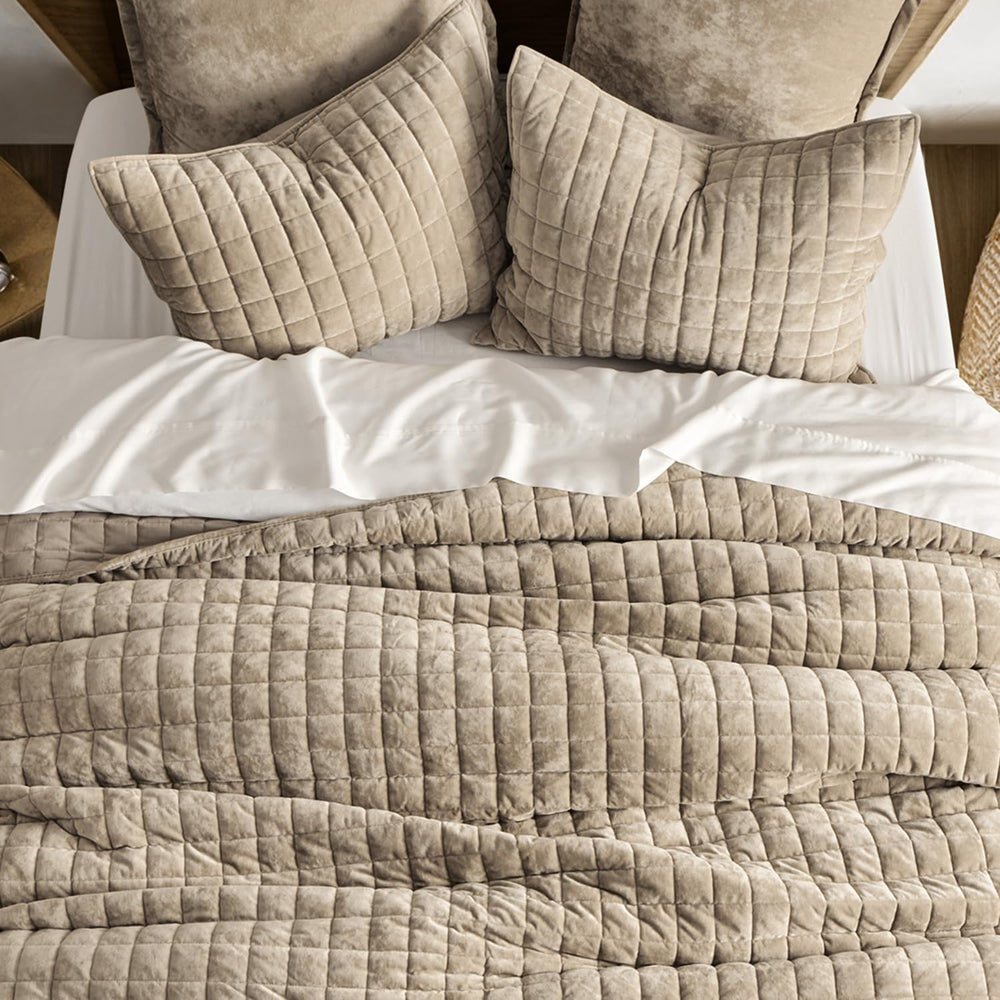 Cubrecama Velvet Premium Elenora beige arena