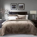 Cubrecama Velvet Premium Elenora taupe claro