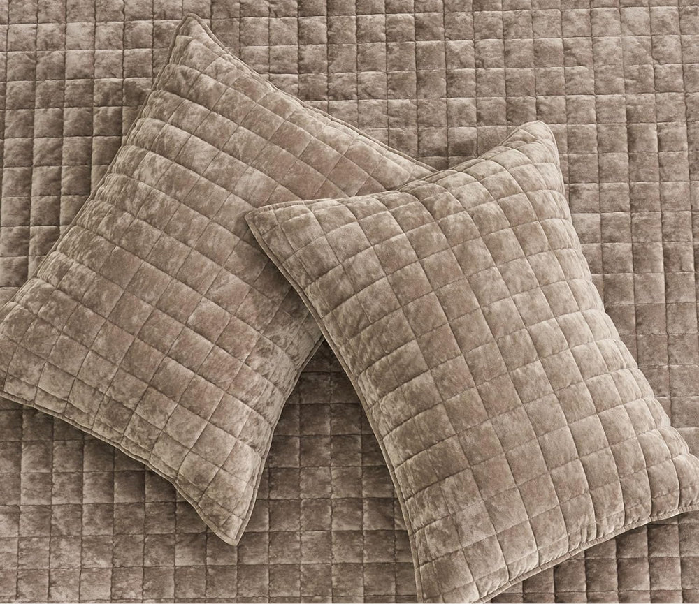 Cubrecama Velvet Premium Elenora taupe claro
