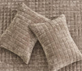 Cubrecama Velvet Premium Elenora taupe claro