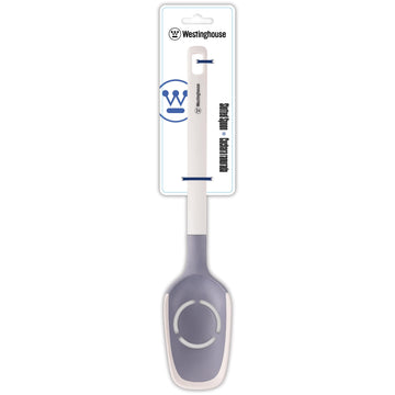 Cuchara Ranurada de Silicona blanca – Resistente al Calor, Antiadherente y Ergonómica