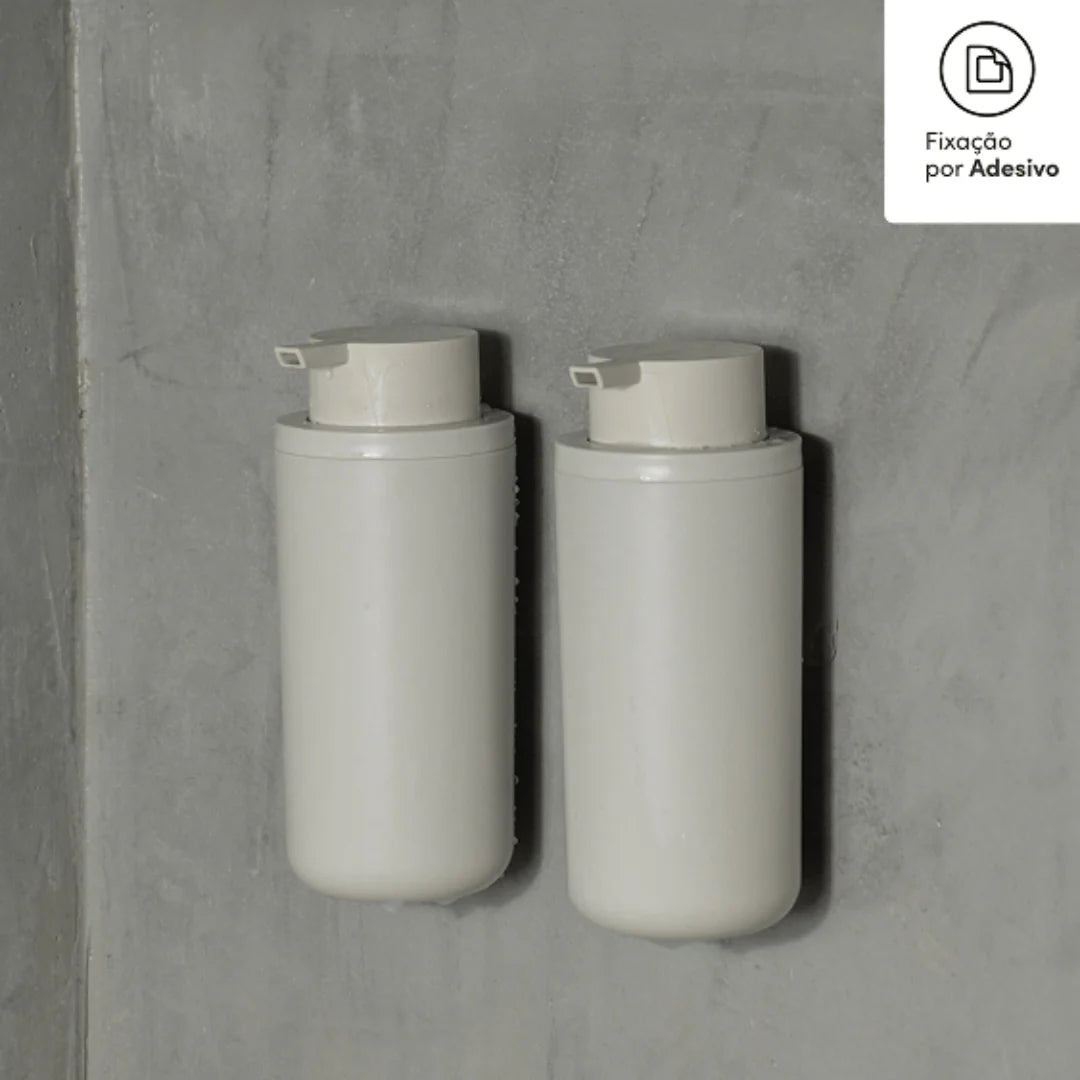 Dispensador de Jabón con Adhesivo Eleve Beige – Sin Taladro, 500ml, Para Baño o Cocina