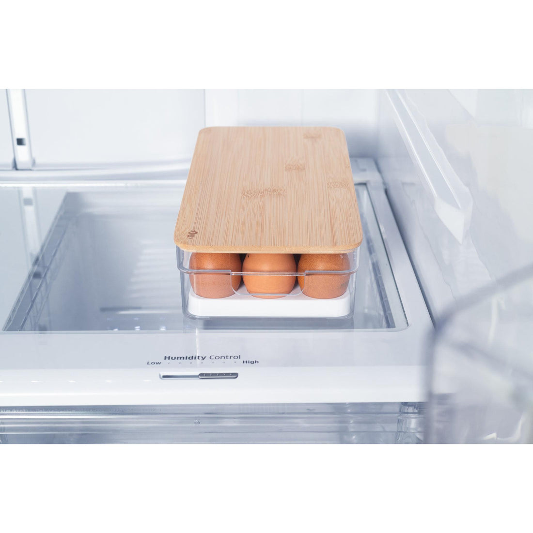 Organizador huevos c/ tapa bambu