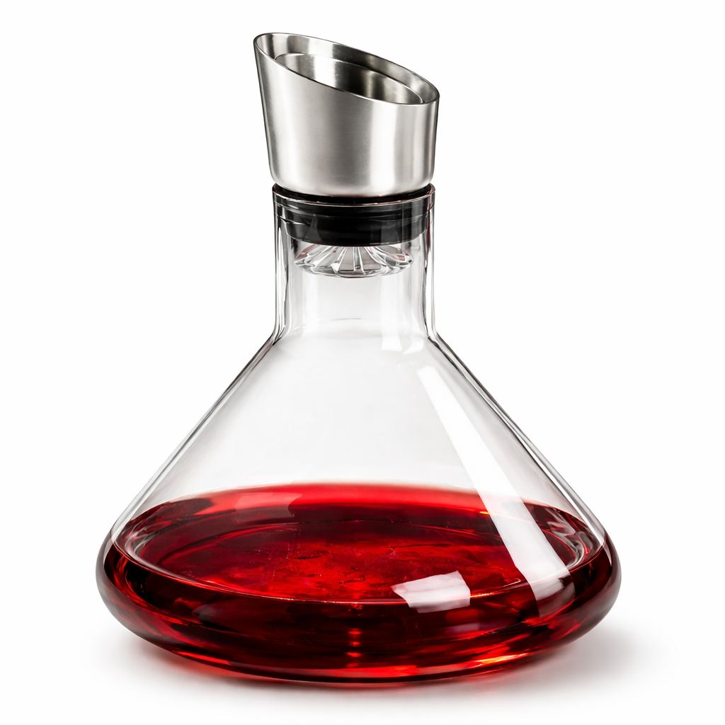 Decantador de Vino de Cristal 1.5 L con Aireador Integrado