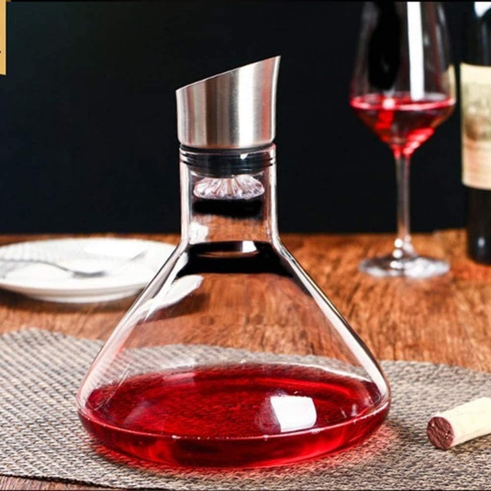 Decantador de Vino de Cristal 1.5 L con Aireador Integrado
