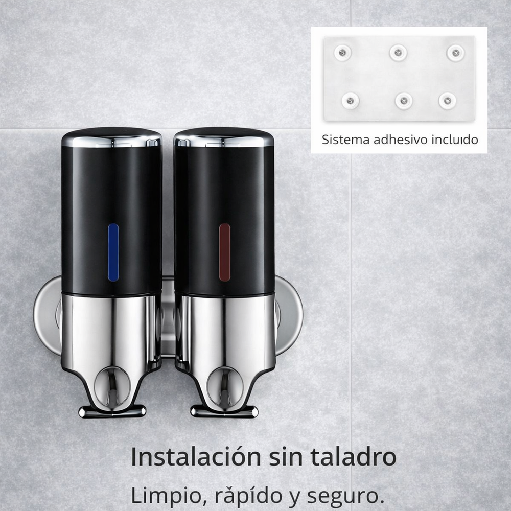 Dispensador Doble de Pared negro