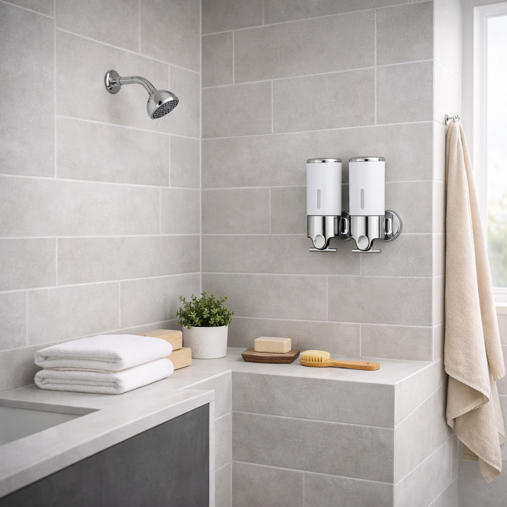 Dispensador Doble de Pared blanco