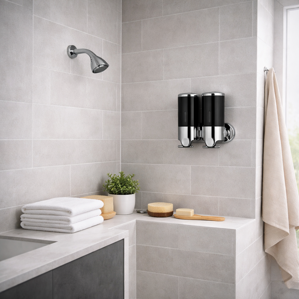 Dispensador Doble de Pared negro