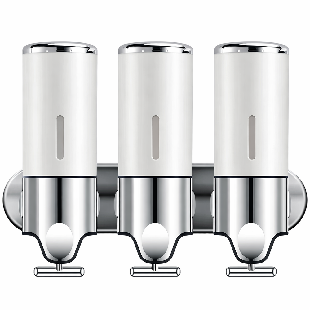 Dispensador Triple de Pared blanco